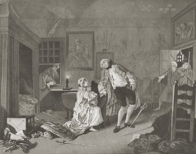 El matrimonio a la moda de William (after) Hogarth