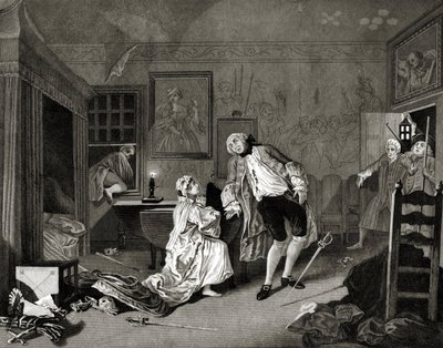 Matrimonio a la moda de William (after) Hogarth