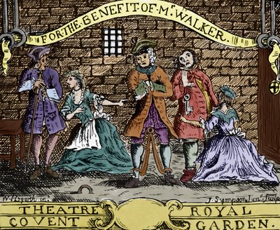 La ópera del mendigo, de John Gay (grabado) de William (after) Hogarth
