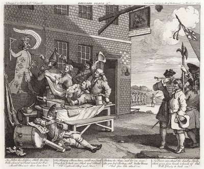 La Invasión - Inglaterra - Placa 2 de William (after) Hogarth