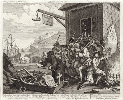 La Invasión - Francia - Placa 1 de William (after) Hogarth