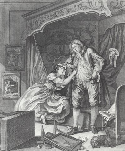 Mujer se convierte en prostituta en la Inglaterra del siglo XVIII de William (after) Hogarth