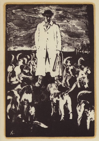 Ilustración de Memorias de un cazador de zorros de Siegfried Sassoon (xilografía) de William (after) Nicholson