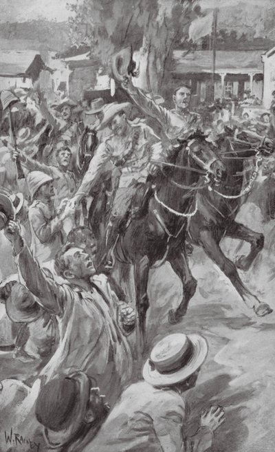 El relevo de Ladysmith (litografía) de William (after) Rainey
