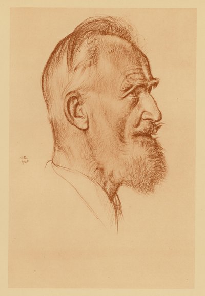 Retrato de George Bernard Shaw (litografía) de William (after) Rothenstein