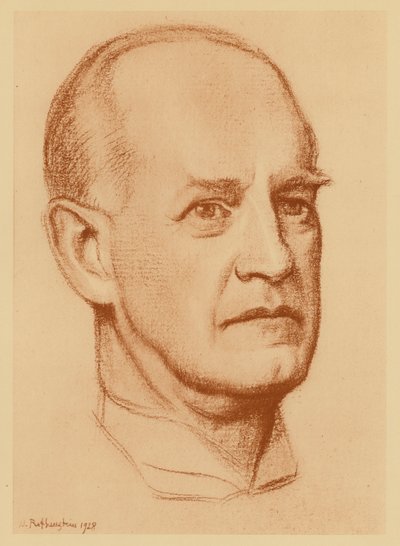 Retrato de John Galsworthy (litografía) de William (after) Rothenstein