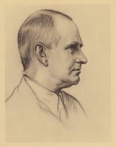 Retrato del profesor A S Eddington (litografía) de William (after) Rothenstein