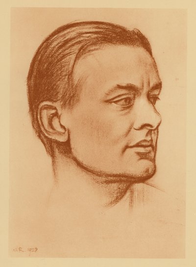 Retrato de T S Eliot (litografía) de William (after) Rothenstein