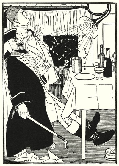 Ilustración de las Aventuras del Barón Munchausen (grabado) de William (after) Strang