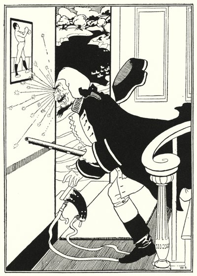 Ilustración de las Aventuras del Barón Munchausen (grabado) de William (after) Strang