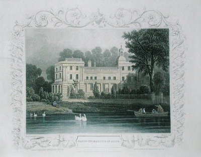 La residencia del Marqués de Ailsa en el río Támesis en Twickenham, grabado por W. Taylor, c.1840 de William (after) Tombleson