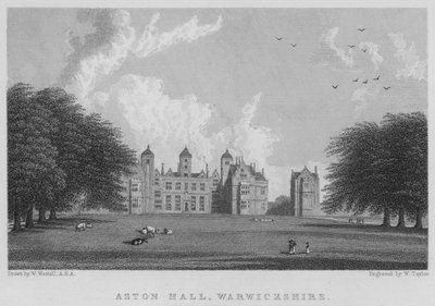 Aston Hall, Warwickshire de William (after) Westall