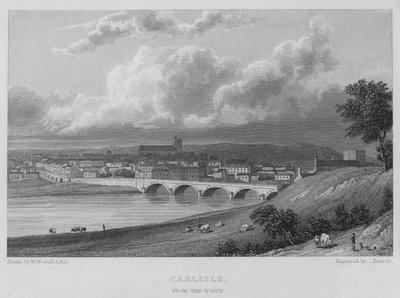 Carlisle, desde el Norte (grabado) de William (after) Westall