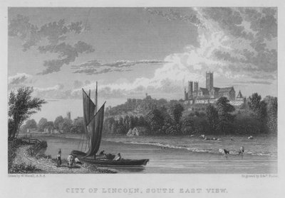 Ciudad de Lincoln, vista sureste de William (after) Westall