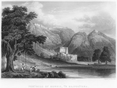 Fortaleza de Bowrie, en Rajputana de William (after) Westall