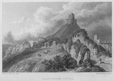 Castillo de Launceston (grabado) de William (after) Westall