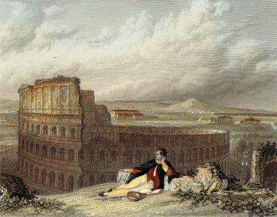 Lord Byron contemplando el Coliseo de William (after) Westall