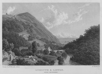 Lymouth y Linton, Norte de Devonshire de William (after) Westall