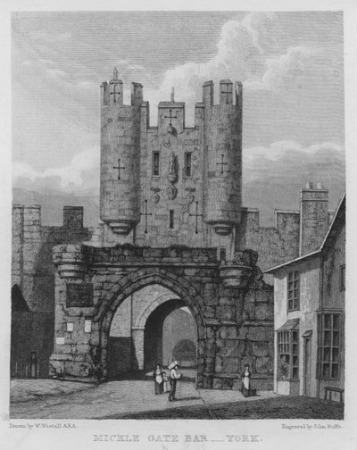 Mickle Gate Bar, York (grabado) de William (after) Westall