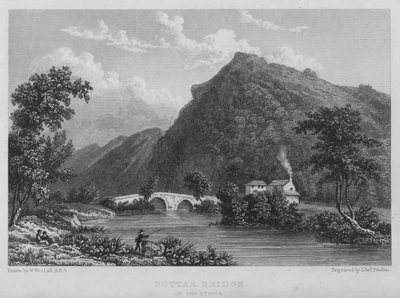 Puente Nottar, en el Lynher de William (after) Westall