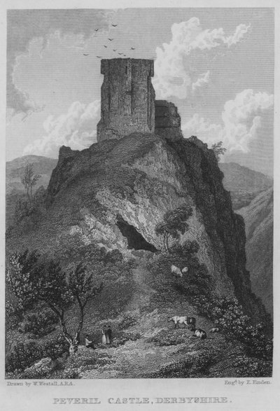 Castillo de Peveril, Derbyshire de William (after) Westall