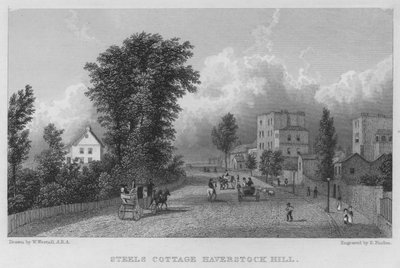 Cabaña de Steel, Haverstock Hill (grabado) de William (after) Westall
