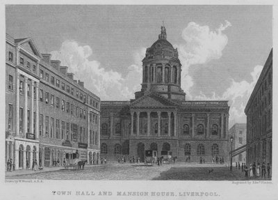 Ayuntamiento y Mansion House, Liverpool de William (after) Westall