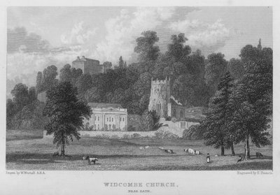 Iglesia de Widcombe, cerca de Bath (grabado) de William (after) Westall