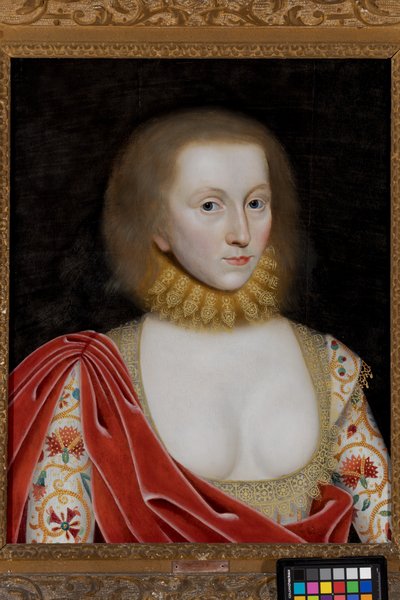 Retrato de una dama, c.1585-1619 (óleo sobre tabla) de William (studio of) Larkin