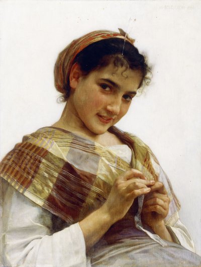 Una chica bretona, 1889 de William Adolphe Bouguereau