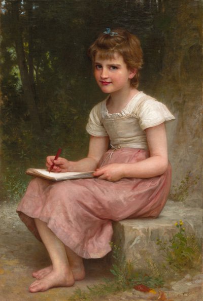 Una llamada, 1896 de William Adolphe Bouguereau