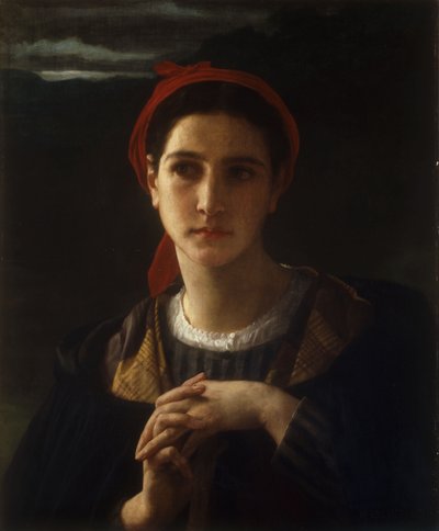 Cuadro La hermana mayor de Bouguereau, tela al óleo.