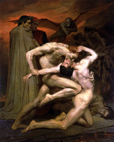 Dante y Virgilio en el infierno de William Adolphe Bouguereau