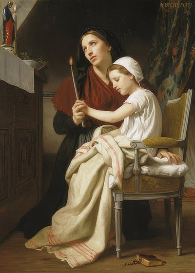 El sacrificio de agradecimiento. 1867 de William Adolphe Bouguereau