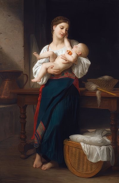 Primeras ternuras de William Adolphe Bouguereau