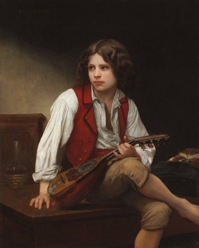 Italiano con una mandolina de William Adolphe Bouguereau