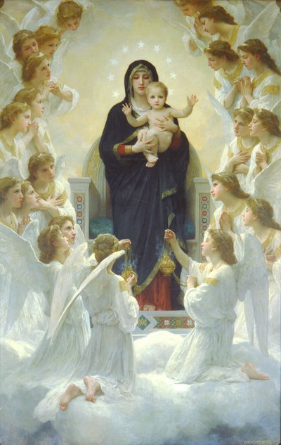 La Reina de los ángeles o La Virgen con ángeles de William Adolphe Bouguereau