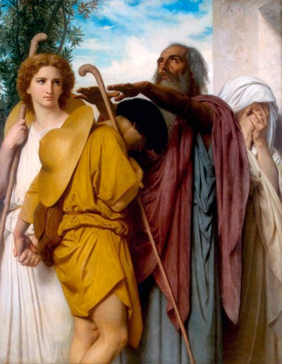 Tobías despidiéndose de su padre, 1860 de William Adolphe Bouguereau