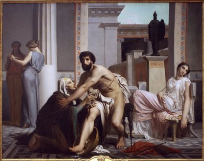 Ulises reconocido por su nodriza, Euriclea de William Adolphe Bouguereau