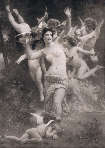 Un nido de cupidos, de Bibbys Annual, 1916-1917 de William Adolphe after Bouguereau