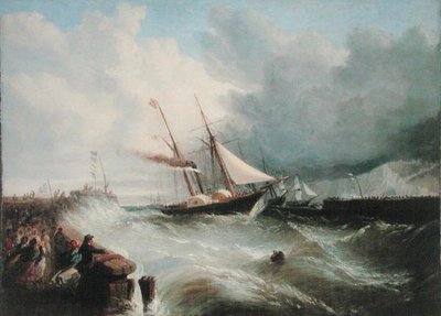 La llegada del Príncipe Alberto a Dover en ruta a Londres para su matrimonio con la Reina Victoria en 1840 de William Adolphus Knell