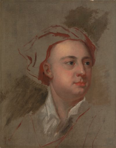 Un estudio inacabado de la cabeza de James Thomson de William Aikman