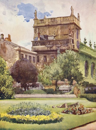 Trinity College desde el jardín de los Balliol Fellows (litografía en color) de William Ainsworth Wildman