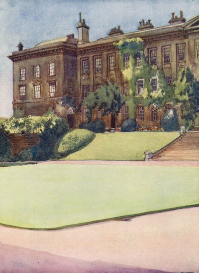 Cuadrilátero delantero del Worcester College (litografía en color) de William Ainsworth Wildman