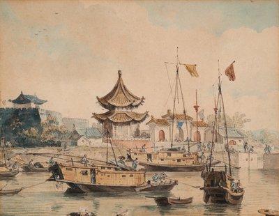 Escena china (Templo y Shinsan) de William Alexander