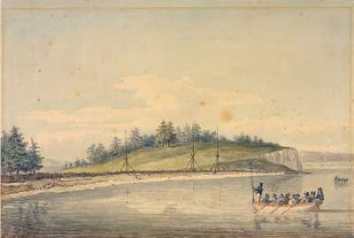 Notables postes apoyados, en Port Townsend, Golfo de Georgia de William Alexander