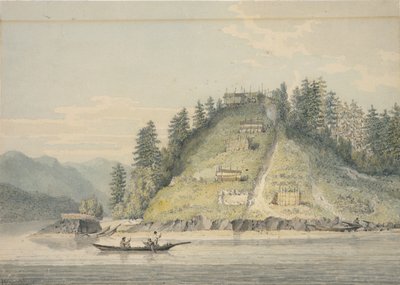 Pueblo de indios amigos, a la entrada del Canal de Bute de William Alexander
