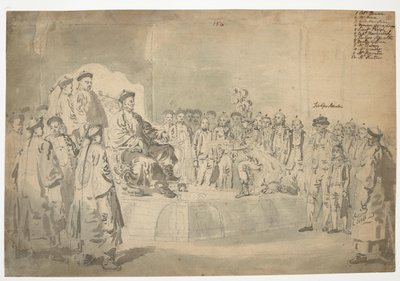 WD 961 Emperador recibiendo la Embajada; El primer encuentro de Macartney con Qianlong, de un 