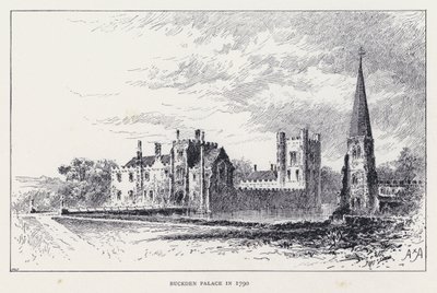 Palacio de Buckden en 1790 de William Alexander Ansted