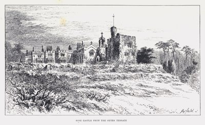 Castillo de Rose desde la terraza exterior de William Alexander Ansted